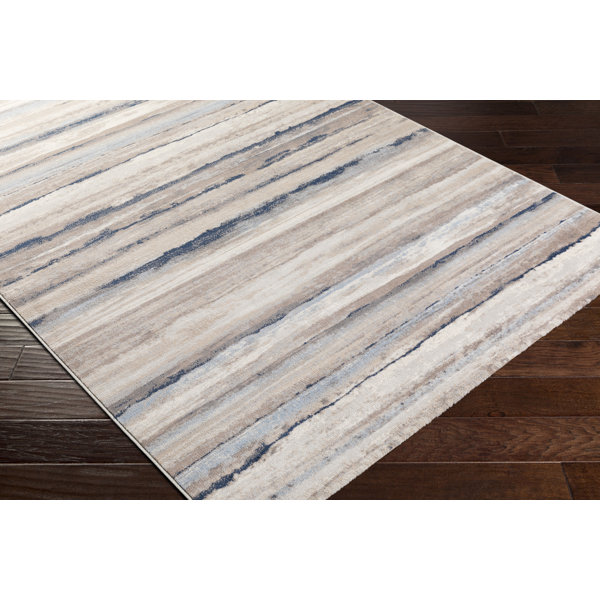 Beachcrest Home Behan Performance Light Blue/OffWhite/Gray Rug